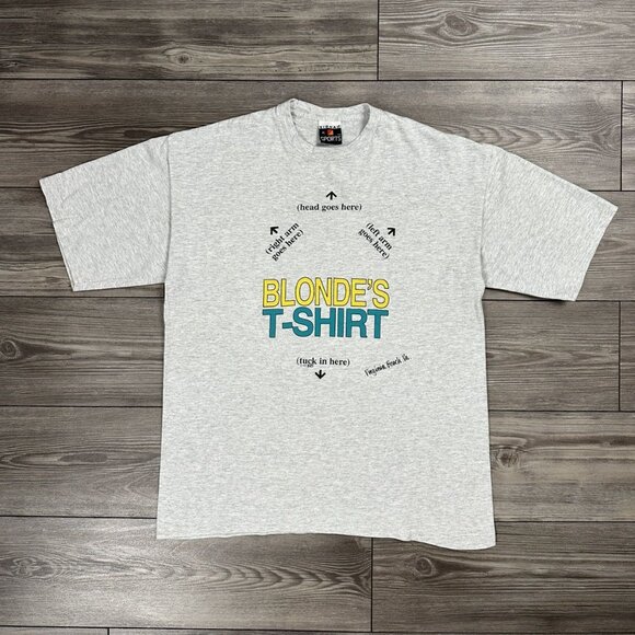Vintage 90’s Funny Blonde’s T Shirt - Picture 1 of 4